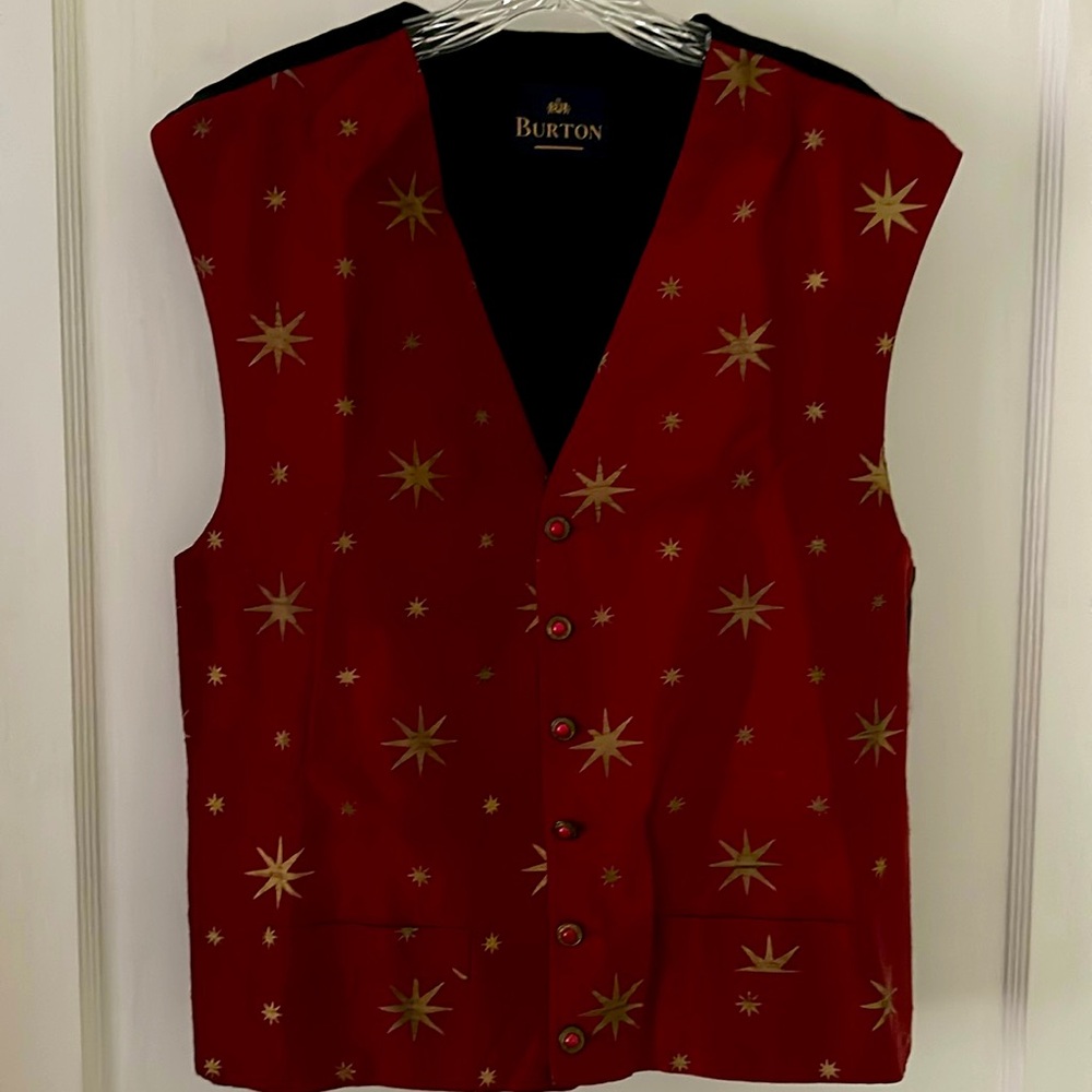 Burton Burgundy Holiday Vest, Size XL